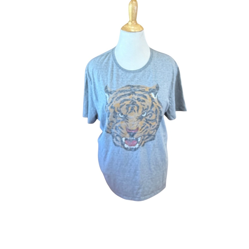 Goodfellow & Co Gray Tiger Graphic T-Shirt XXL Standard Fit Short Sleeve Tee